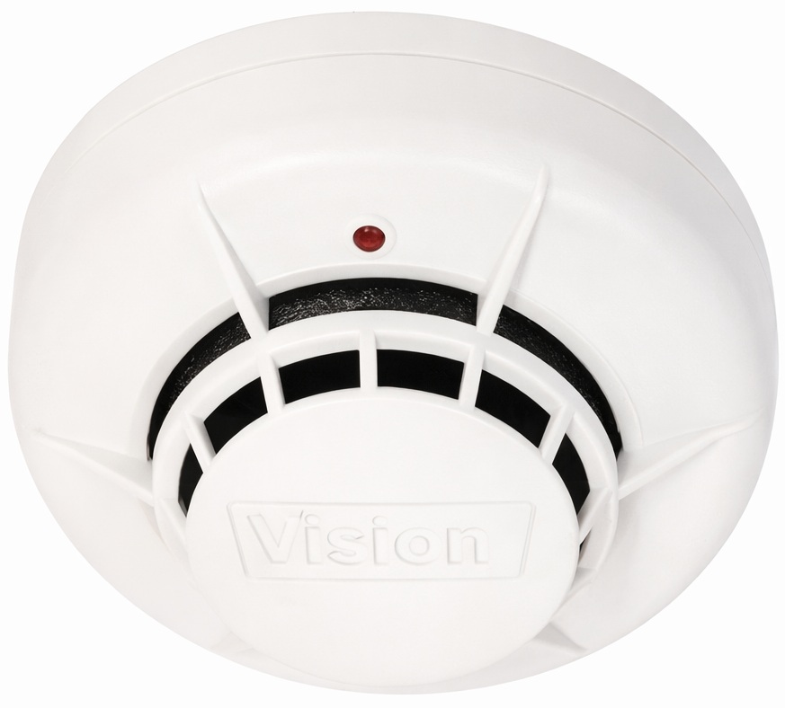 Detector de Humo y Térmico / System Sensor ECO1002A | 2604 – System Sensor ECO1002A detector de humo fotoeléctrico y térmico diseñado para la detección combinada de incendios mediante dispersión de luz y temperatura fija, tecnología de compensación auto
