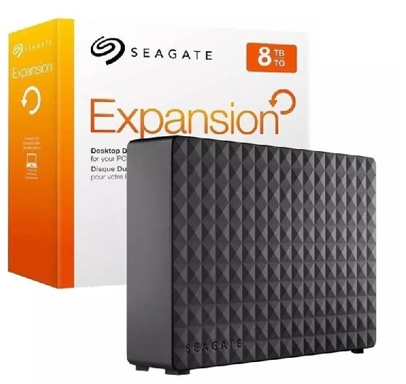 Disco Externo Seagate Expansion STEB8000100 / 8TB USB 3.0 | 2203 - Disco Externo con capacidad de 8TB, Formato 3.5'', Interface USB 3.2 / USB 3.1 Gen 1 (USB Micro-B), Alimentado por bus USB, Plug-and-Play, Compatible Windows & Mac 