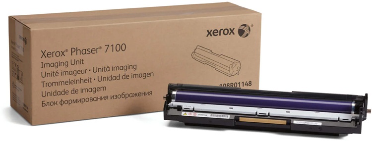 Drum Xerox 108R01148 / 24K | 2510 – Unidad de imagen CMY (Cian, Magenta, Amarillo), diseñada para impresoras láser color Xerox Phaser 7100. Rendimiento estimado: 24.000 páginas