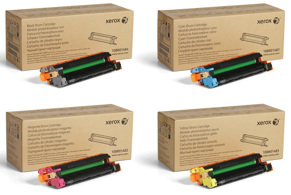 Unidad de Imagen para Xerox VersaLink C500 | 2312 - Unidad de imagen Xerox VersaLink C50X para Xerox VersaLink C500. El Kit incluye: 108R01481 Cian, 108R01482 Magenta, 108R01483 Amarillo, 108R01484 Negro. Rendimiento 40.000 Páginas.