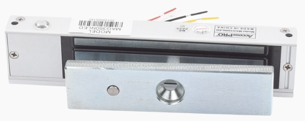 AccessPRO MAG350NLED / Electroimán de 350 lbs | 2603 - AccessPRO MAG350NLED es un electroimán cuya función es el bloqueo de seguridad de puertas peatonales mediante una fuerza de retención de 350 lbs. integra un indicador LED que señaliza visualmente