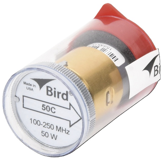Bird Technologies 50C / Elemento de 50 W | 2604 - Bird Technologies 50C es un elemento de acoplamiento diseñado para el vatímetro Bird Modelo 43, tecnología de captación por línea de transmisión de 7/8 de pulgada, rango de frecuencia de 100 a 250 MHz