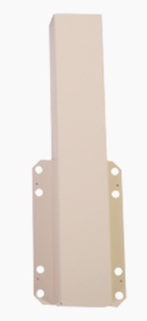 Enganche de Mástil para CAME GARD4 | 2604 - CAME 009-MX-027 es un enganche diseñado para la sujeción de mástiles en barreras vehiculares GARD4 y G3750, permite un montaje seguro y estable mediante 8 orificios para tornillería, compatible con brazos