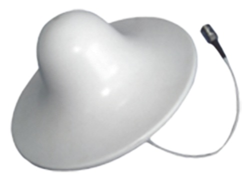 Antena Domo Omnidireccional / EPCOM CR-OCA0825-3 | 2609 - EPCOM CR-OCA0825-3 es una antena omnidireccional de techo para interiores, Rango de frecuencia: 800–960 MHz / 1.710–2.500 MHz, Ganancia: 3 dBi / 5 dBi, Polarización: Vertical