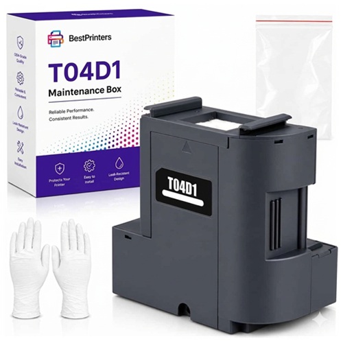 Caja de Mantenimiento / Epson T04D1 | 2609 - Epson C13T04D100 es una caja de mantenimiento original para impresoras Epson, Función: Recibir la tinta utilizada durante operaciones de impresión y mantenimiento                                              