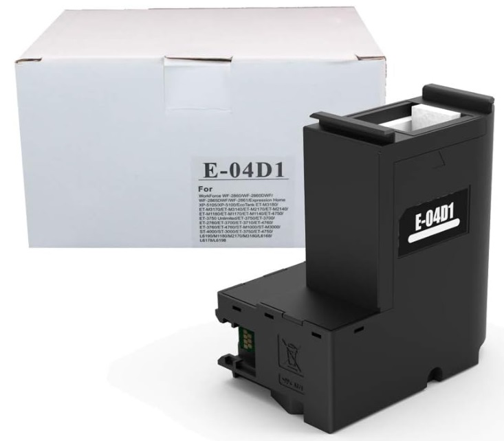 Caja de Mantenimiento / Epson E-04D1 | 2400 – Despisto de Residuos de tinta Original para Impresoras Epson. Epson L6160 L6168 L6170 L6178 L6190 L6490 M1140 M1170 M1180 M2140 M2170 M3140 M3170 M3180 M3750 M4750 WF280