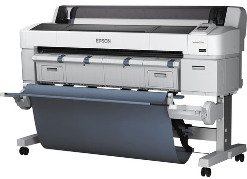 Plotter Epson SureColor T7270 44'' / 5-Tintas | 2400 - SC-T7270DR / Plotter de Producción de 44'' (111 cm) con soporte para doble rollo, Resolución 2880x1.440 dpi, 5-Tintas UltraChrome XD, Velocidad: 28 sec/A1, Conectividad: USB & Ethernet T694 T693 T692 
