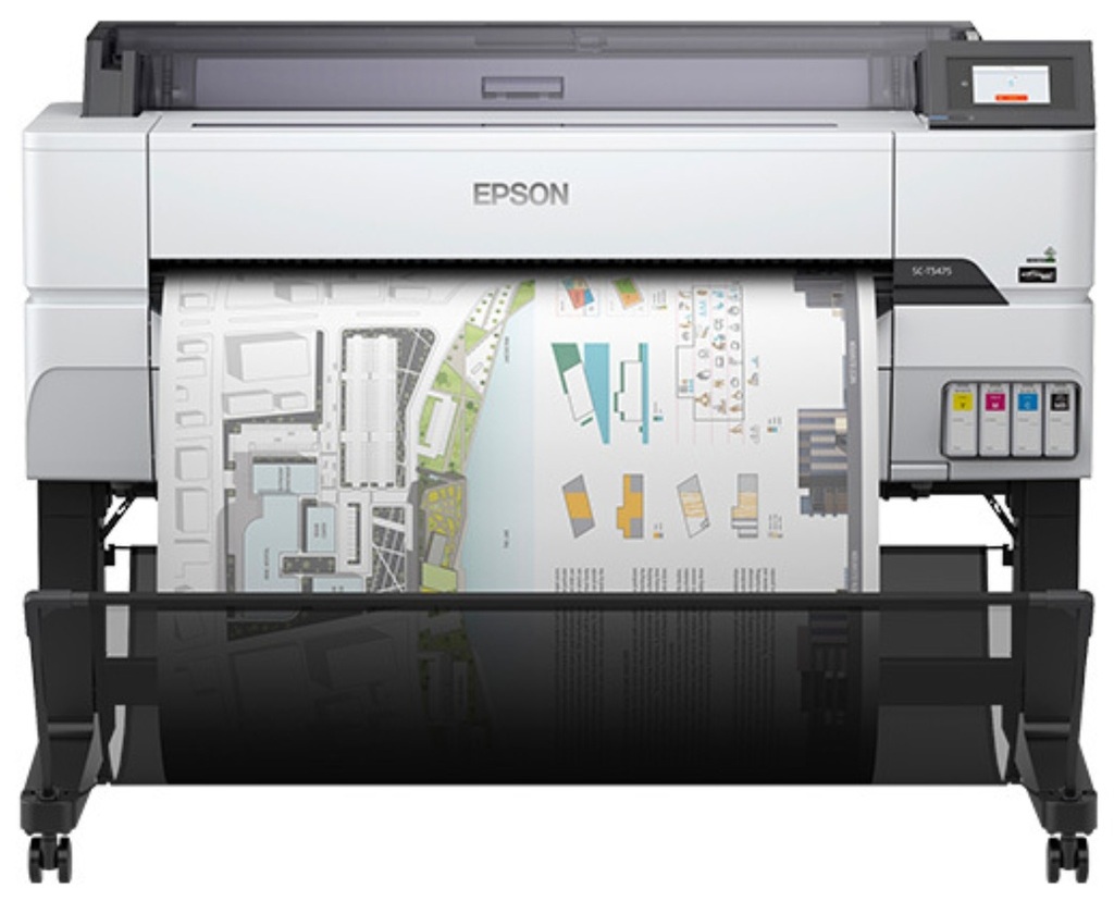 Plotter de 36'' / Epson SC-T5475 | 2606 – Epson SureColor T5475 SCT5475SR Plotter diseñado para impresión gráfica de gran formato en planos, carteles y presentaciones con alta velocidad y precisión en grupos de trabajo. resolución de 2400 x 1200 dpi