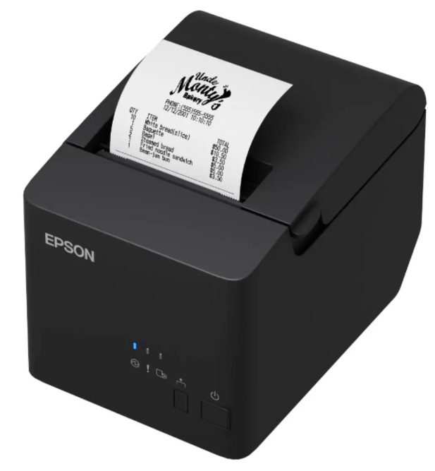 Impresora POS de Recibos / Epson TM-T20IVL-002 | 2606 – Epson TM-T20IVL C31CL45002 es una impresora POS térmica directa monocromática diseñada para emitir recibos de venta con alta velocidad y eficiencia energética en comercios. Velocidad 250 mm/seg.