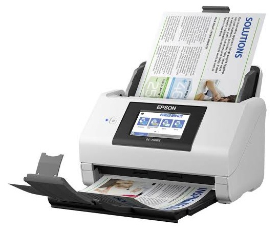 Epson DS-790WN / Escáner de 45 ppm | 2606 – Epson WorkForce DS-790WN B11B265201 es un Escáner diseñado para digitalización inalámbrica y autónoma de documentos de alta velocidad, Alimentación vertical, Resolución óptica 600 dpi, Sensor de imagen CIS, Velo