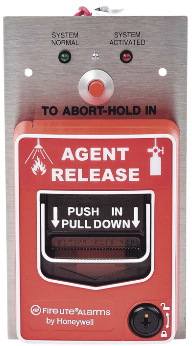 Fire-Lite BG-12-LRA / Estación Manual de Doble Acción | 2604 – Fire-Lite BG-12-LRA es una estación manual de doble acción diseñado para la liberación de agentes extintores en sistemas de supresión de incendios, cuenta con un botón de aborto integrado