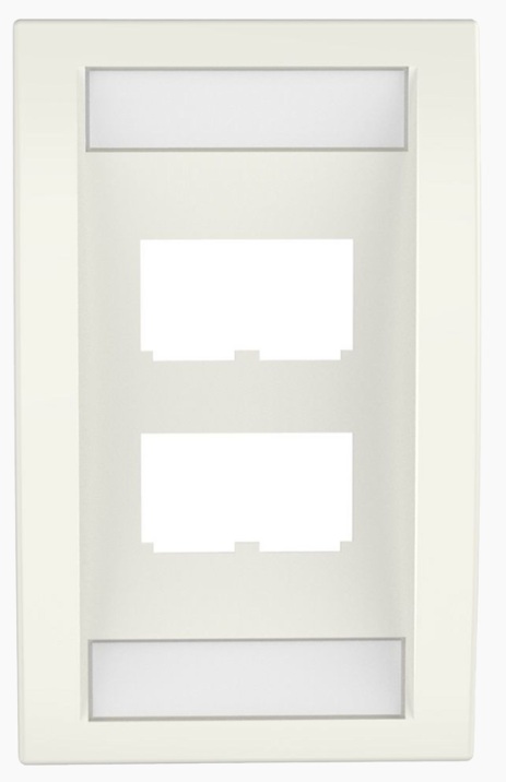 Panduit CFPE4IWY / Faceplate Ejecutivo 4-Port | 2603 - Panduit CFPE4IWY es una placa frontal de la serie ejecutiva diseñada para admitir cuatro módulos Mini-Com en instalaciones de red. Fabricada en material plástico ABS de alta resistencia