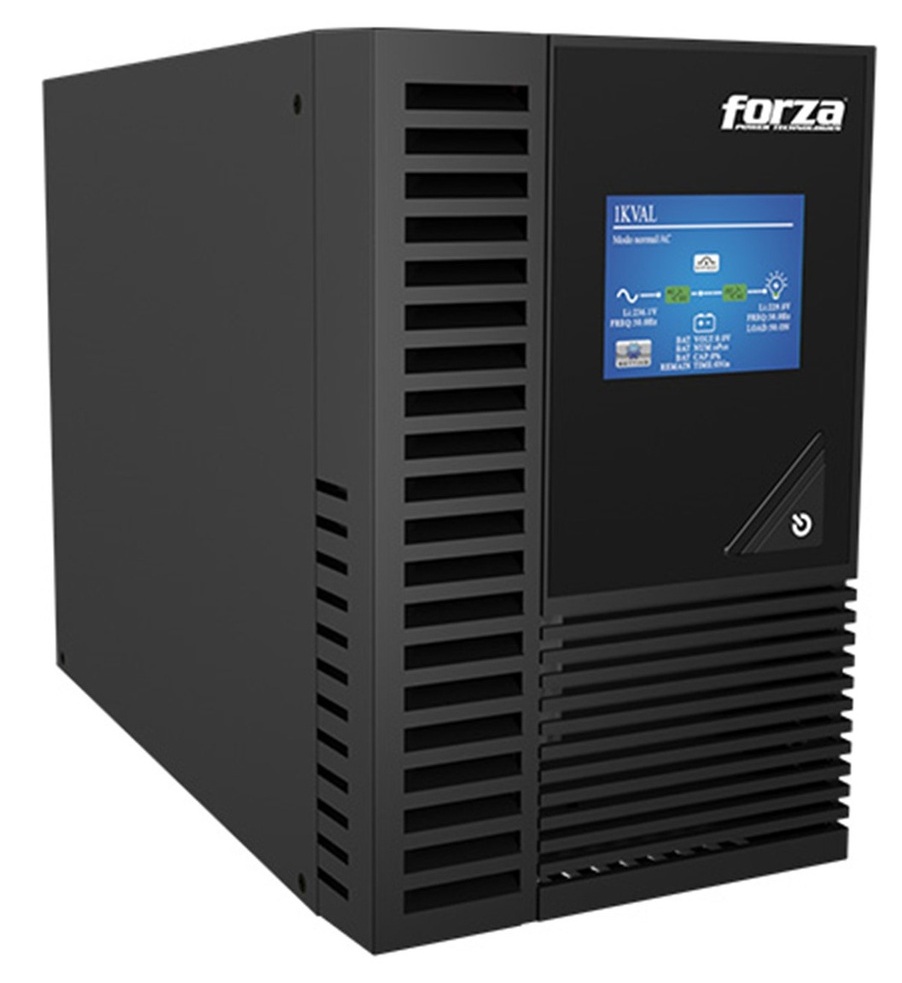 UPS  1 KVA Online / Forza FDC-1000T | 2607 – Forza FDC-1000T UPS topología doble conversión True-Online, diseñada para proteger servidores, equipos de red, sistemas de videovigilancia y equipos críticos contra interrupciones, variaciones de voltaje
