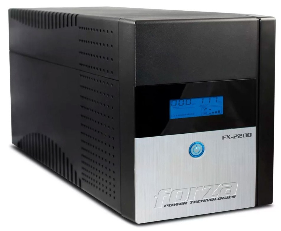 UPS 2200 VA Interactiva / Forza FX-2200LCD | 2607 – Forza FX-2200LCD UPS con topología línea interactiva, diseñada para proteger computadores, estaciones de trabajo, servidores, equipos de red y sistemas de entretenimiento contra interrupciones