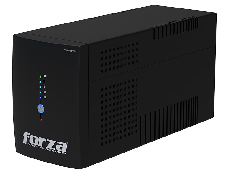 UPS 2400 VA Interactiva / Forza NT-2401PRO | 2607 – Forza NT-2401PRO es una UPS con topología línea interactiva, diseñada para proteger computadores, estaciones de trabajo, pequeños servidores, equipos de red y periféricos contra interrupciones