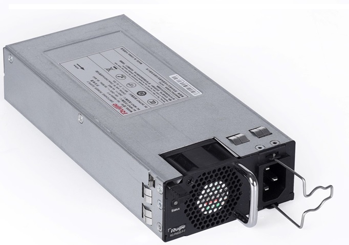 Fuente de poder  600W / Ruijie RG-PA600I-P-F | 2508 - Ruijie RG-PA600I-P-F es un módulo de alimentación AC de 600W, diseñado para integrarse en switches empresariales que requieren alimentación PoE de alto rendimiento. Este módulo convierte corriente AC