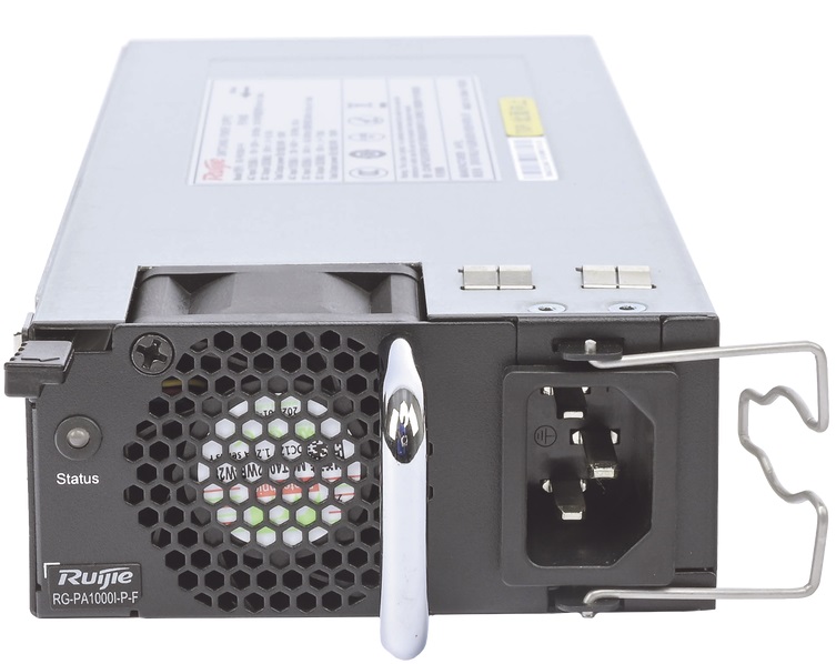Fuente de poder 1KW / Ruijié RG-PA1000I-P-F | 2508 - Ruijie RG-PA1000I-P-F es una fuente de alimentación de alto rendimiento para switches empresariales que requieren soporte PoE. Modelo optimizado para entornos críticos que requieren potencia estable