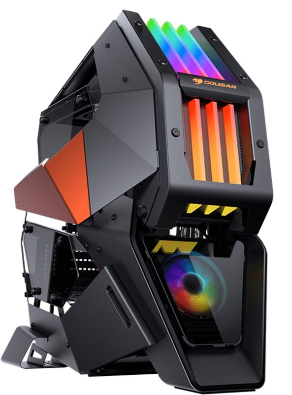 Gabinete Gamer / Cougar Conquer 2 | 2411 - Gabinete tipo torre 109CM10001-04 Gamer, Panel I/O: USB-C, USB-A, Mic & Audio, Bahías: 2 de 3.5'' & 2 + 2 de 2.5'', Ranuras de expansión: 8 + 2, Ventiladores: 2x Frontal 120 mm + 1x 120 mm & 3x Top 120 mm