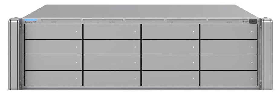 NVR 16-Bahias / Ubiquiti ENVR | 2606 – Ubiquiti ENVR es una grabadora diseñada para redes empresariales con alta demanda de almacenamiento y redundancia, Incorpora 16 bahías para discos duros de 3.5 pulgadas, 2 puertos SFP+ 10G, 1 puerto RJ45 10G 
