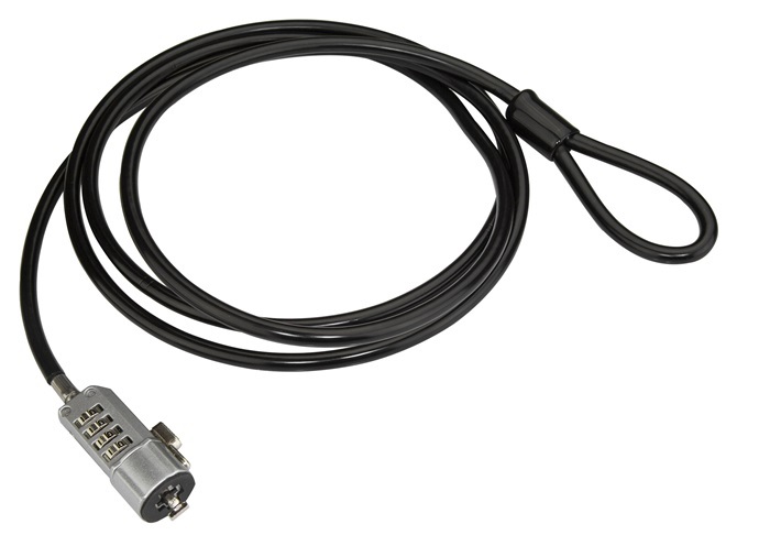 Guaya de Seguridad para Portátiles Acer TravelMate | 2500 - Cable de acero galvanizado con revestimiento de vinilo, Mecanismo de bloqueo de llave o Candado. Evita robos, protege Laptops, proyectores o monitores con ranura de bloqueo de seguridad  