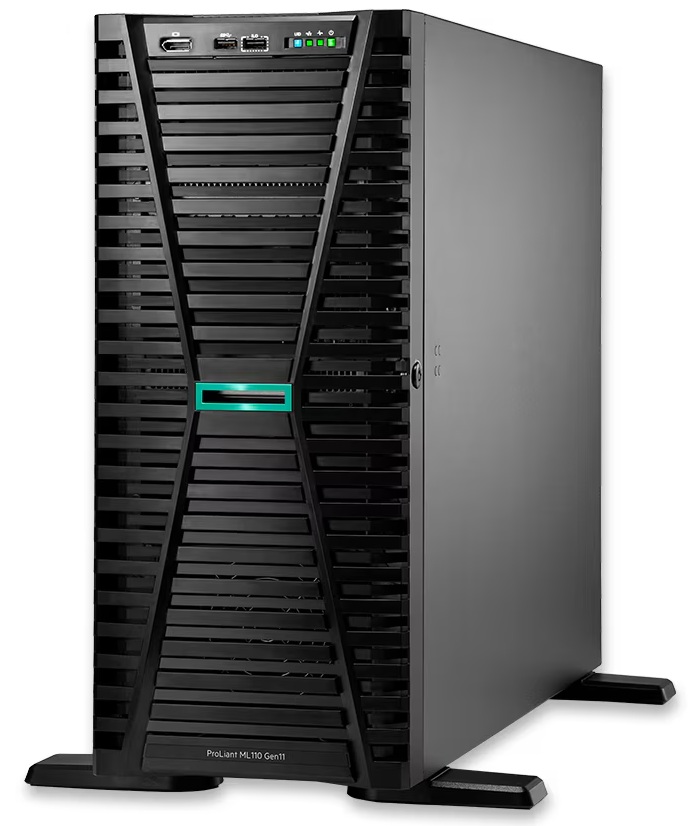 Servidor Xeon Silver 3508U 8-Core / HPE ML110 G11 | 2605 – HPE ProLiant ML110 Gen11 P84098-DM5 es un servidor diseñado para pequeñas y medianas empresas, procesador Intel Xeon-S 3508U, 8-Core, Memoria RAM 32GB DDR5, Red 4-Port 1G, Fuente 500W 