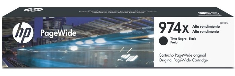 Tinta HP 974X L0S08AL Negro / 10k | 2405 - Cartucho de Tinta HP L0S08AL Negro. Rendimiento Estimado 10.000 Páginas al 5%. 