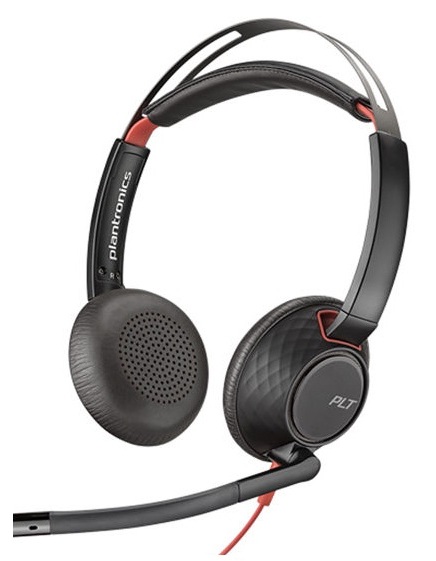 Diadema HP 8X231AA / Poly Blackwire 5220 USB Stereo | 2509 - HP Poly Blackwire 5220 8X231AA Estereo son Auriculares Conexión USB-C & 3.5 mm + Adaptador de USB-C a USB-A, Certificado para equipos de Microsoft, Micrófono flexible con cancelación de ruido