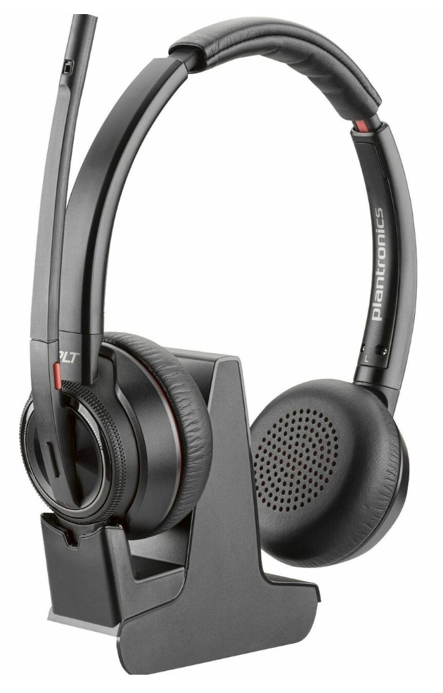 Diadema DECT 6.0 HP 7S4B6AA / Poly Savi 8220‑M Stereo | 2509 - Poly Savi 8220‑M 7S4B6AA#ABA Auriculares inalámbricos estéreo con tecnología inalámbrica DECT 6.0 y Alcance 180m vista, Certificado para Microsoft Teams, Conectividad tridireccional