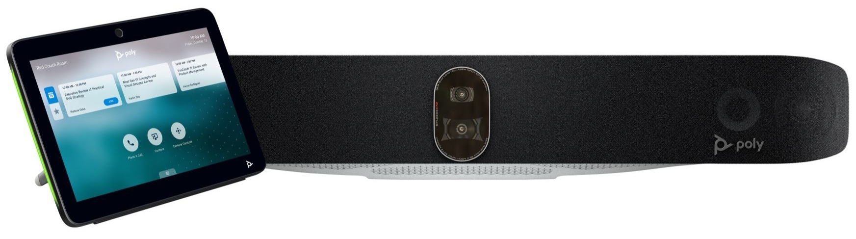 Kit de Video HP A4MA7AA /  Poly Studio X72 + TC10 | 2509 - Poly Studio X72 A4MA7AA#ABA con control TC10, Barra de videoconferencia todo en uno diseñada para salas grandes que requieren video 4K, audio inteligente y conectividad avanzada