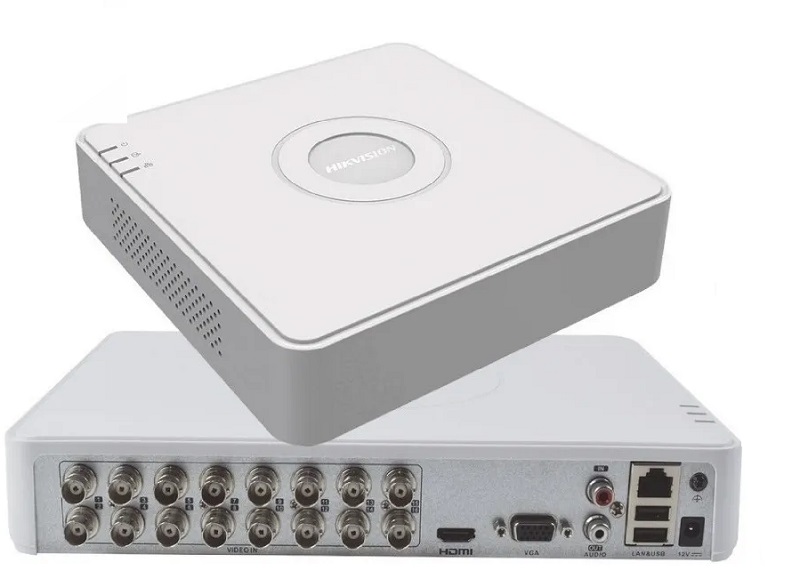  DVR 1080P Lite - Hikvision DS-7116HGHI-K1/(C)(S) / 16 Canales | 2202 – DVR 1080P Lite, Canales: 16-ch (BNC), Entrada IP: 2-ch, Salida de vídeo: 1-ch HDMI/ 1-ch VGA, H.265, H.265+, H.264, H.264+, HDTVI/AHD/CVI/CVBS/IP, 1x SATA (10TB), 1x RJ-45, 2x USB