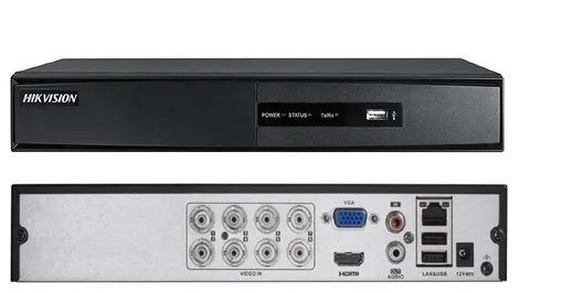  DVR 1080P Lite - Hikvision DS-7208HGHI-K1(S) / 8 Canales | 2202 – DVR 1080P Lite, Canales: 8-ch (BNC), Entrada IP: 2-ch, Salida de vídeo: 1-ch HDMI/ 1-ch VGA, H.265 Pro/H.265/H.264, HDTVI/AHD/CVI/CVBS/IP, 1x SATA (4TB), 1x RJ-45 10/100 Mbps, 2x USB 