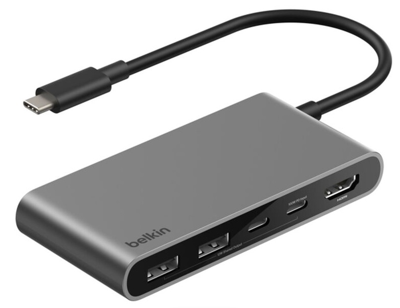 Docking Belkin AVC022fqsgy / USB-C 5-Ports | 2604 – Belkin AVC022fqsgy es un concentrador de 5-Puertos diseñado para ampliar conectividad en laptops y tabletas, cuenta con conector USB-C, 1x salida HDMI 1.4 compatible con 4K 30Hz, 2x puertos USB-A 3.2