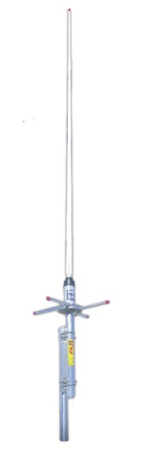Antena Base UHF / HUSTLER G6-440 | 2609 - HUSTLER G6-440 es una antena base UHF con cubierta de fibra de vidrio, Rango de frecuencia: 440–450 MHz, Ganancia: 6 dB, Ancho de banda: 8 MHz, Potencia: 250 W, ROE preajustada de fábrica: 1,5:1 o mejor