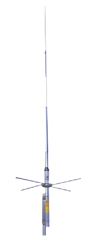 Antena Base VHF / HUSTLER G7-150-3 | 2609 - HUSTLER G7-150-3 es una antena base VHF para aplicaciones fijas o repetidoras, Rango de frecuencia: 161–168 MHz, Ganancia: 7 dBd, Potencia máxima de entrada: 800 W FM, VSWR: 6 MHz para 2:1, bajo VSWR 1,5:1