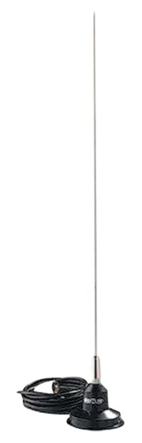 Antena Móvil VHF / HUSTLER RUM-150 | 2609 - HUSTLER RUM-150 es una antena móvil VHF con montaje magnético y sintonización ajustable, Rango de frecuencia: 148–174 MHz, Ganancia: 3,4 dB, Diseño: 5/8 de longitud de onda, Ancho de banda: 6 MHz