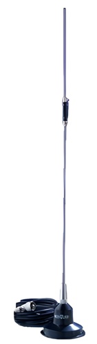 Antena Móvil UHF / HUSTLER RUM-450 | 2609 - HUSTLER RUM-450 es una antena móvil UHF ajustable en campo con montaje magnético, Rango de frecuencia: 450–470 MHz, Ganancia: 5,2 dB, Ancho de banda aproximado: 5 MHz con VSWR <1,5, Potencia máxima: 75W
