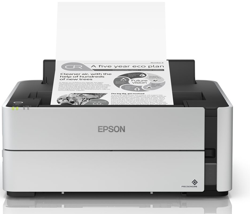 Impresora Tinta B&N / Epson EcoTank M1180 C11CG94301 | 2506 - Impresora Epson EcoTank M1180 Tinta Monocromática, Formato: A4, Carta & Oficio, Funciones: Impresion, Conectividad: USB, RJ45 Ethernet & Wi-Fi, Impresión a doble cara: Automática, Tinta T534 