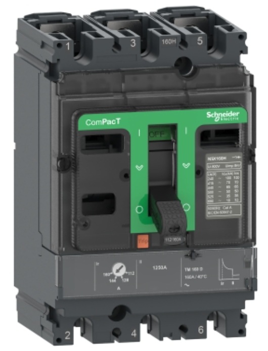 Interruptor automático / APC C10F3TM080 | 2607 – Schneider Electric ComPacT NSX100F TMD80 C10F3TM080 es un interruptor automático de caja moldeada diseñado para la protección de redes de distribución eléctrica residencial y comercial contra sobrecargas