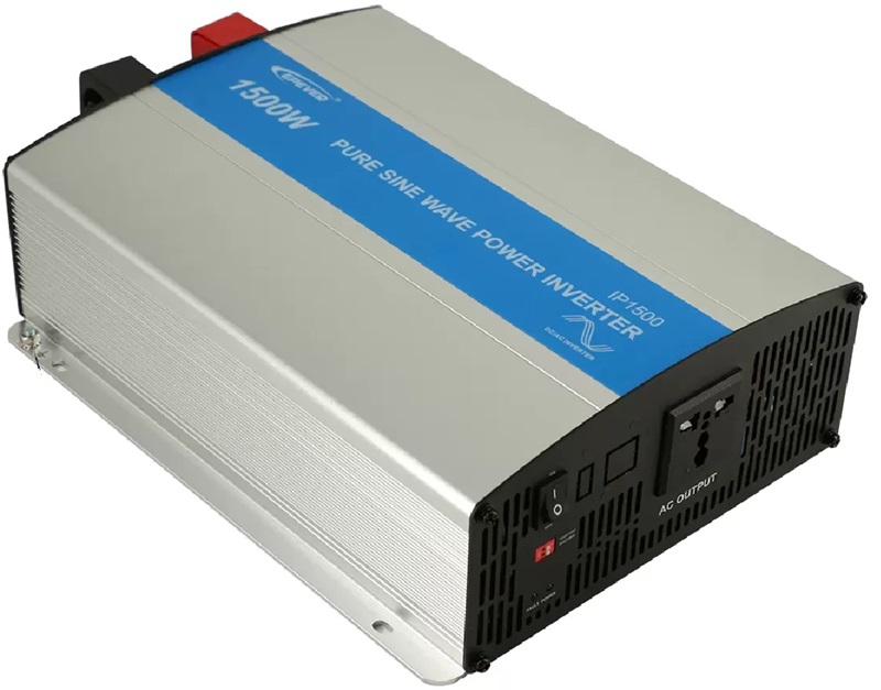 Inversor Solar 24V-1200W / EPEVER IPower IP1500-21 | 2410 - Inversor Solar de onda sinusoidal pura, Voltaje de salida: 110 a 120 VCA ± 3%, Frecuencia de salida: 50/60 Hz, Potencia de salida continua: 1500W, Potencia de salida 15min: 1200W, Potencia