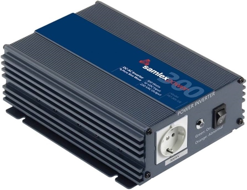Samlex PST-300-12 / Inversor de Corriente 300W-12V | 2410 - Inversor de Corriente con entrada de Voltaje de entrada 12 VCC y de Salida 120 VCA ± 3%, Onda sinusoidal pura, Frecuencia de salida: 60 Hz, Salida de corriente: 300W, Salida de corriente