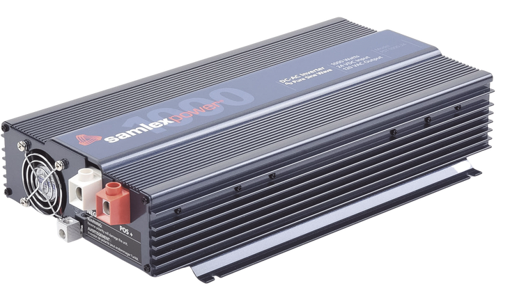 Samlex PST-1000-24 / Inversor de Corriente 1000W | 2506 - Inversor de Onda Sinusoidal Pura, Voltaje de Salida: 120VAC, Corriente de Salida: 8.5A, Potencia de Salida: 1KW, Eficiencia: 85%, Conexiones AC: NEMA 5-20R, Voltaje entrada DC: 21.4 – 33V