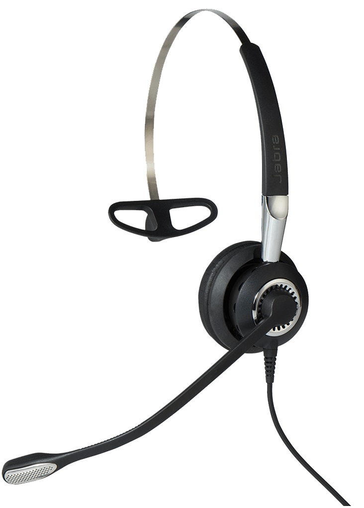 Jabra Biz 2400 II Mono UNC / Diadema QD Call Center | 2406 – Jabra 2406-720-209 Diadema para Contact Center, Conexión QD, Micrófono con cancelación de ruido, Pluma flexible FreeSpin que gira 360˚, Unidad de Control de llamadas, Tecnología PeakStop