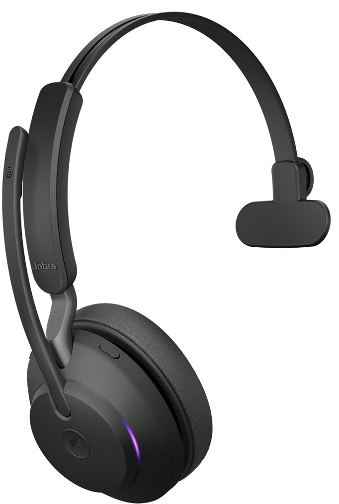 Jabra Evolve2 65 MS Mono / Diadema Inalambrica | 2407 - Jabra 26599-899-999 Diadema Bluetooth, Certificada para Microsoft Team, Conexión USB-A, Alcance inalámbrico 30m, Aislamiento de ruido, Procesamiento de señales digitales (DSP)