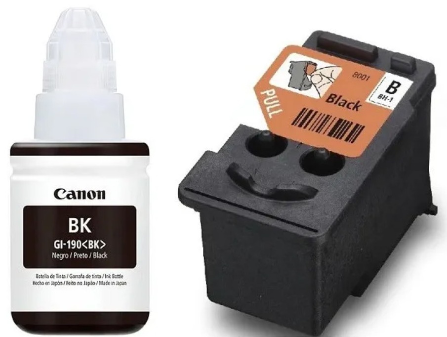 Kit Cabezal + Tinta / Canon BH-1 | 2607 – Canon BH-1 0692C004AA es un kit original de Cabezal de impresión BH-1 + Botella de tinta GI-190 Negra. Diseñado para optimizar el rendimiento de las impresoras PIXMA G con sistema de tanques de tinta.