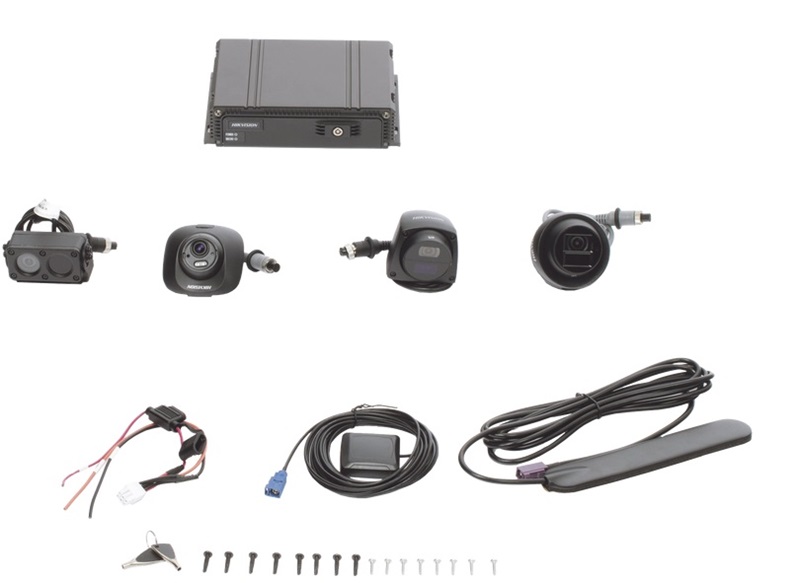 DVR Móvil Kit / Hikvision AE-MD5043-SD/GLF(LITE)(KIT) | 2410 - Kit DVR Móvil de Hikvision, Incluye: 1x AEMD5043SD/GLF, 1x AE-VC222TS, 1x AE-VC253TIT, 1x AE-VC224TIT, 1x AE-VC212TITS, 4-Cámaras TURBO 1080p, 1-Cámara móvil IP 1080p, Compresión H264/H265