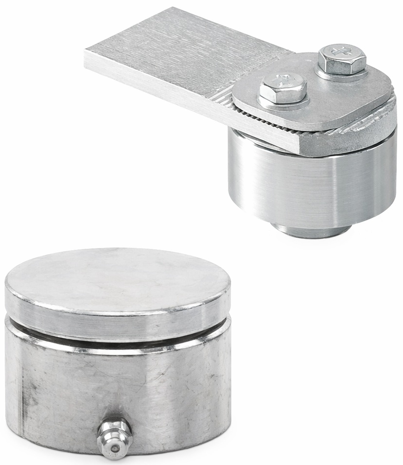 Kit de Bisagra Superior / Comunello 85G+87G | 2604 - Comunello 85G+87G 10800414-001 es un kit de bisagra superior diseñado para puertas batientes de gran porte, fabricado en acero con acabado galvanizado para alta resistencia a la corrosión