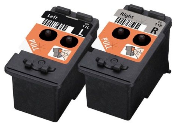 Kit de cabezales / Canon CH-11R & CH-11L | 2607 – Canon CH-11R / CH-11L 4650C004AA Kit de 2-Cabezales de repuesto originales diseñados para restaurar la nitidez cromática en sistemas continuos fotográficos. Tecnología inyección térmica de tinta