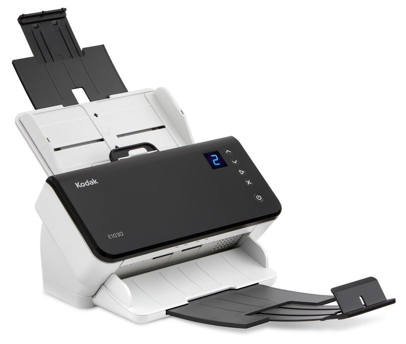 Escáner 30 ppm / Kodak E1030 | 2605 – Kodak Alaris E1030 8011876 es un escáner diseñado para optimizar el flujo de trabajo en oficinas mediante digitalización dúplex automática, resolución de 600 dpi, velocidad de 30 ppm y alimentador de 80 hojas. Cuenta 