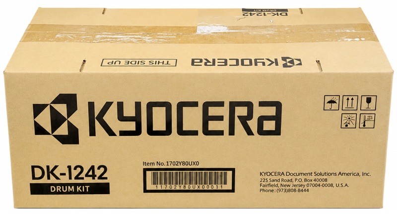 Unidad de Cilindro / Kyocera DK-1242 | 2608 - Kyocera DK-1242 1702Y80UX0 es una unidad de tambor para equipos de impresión Kyocera láser monocromática. Rendimiento estimado: 10.000 páginas, Tecnología de impresión: Láser, Condición: Nueva / Original
