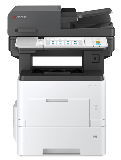 Multifuncional Láser B&N / Kyocera MA6000ifx | 2608 – Kyocera ECOSYS MA6000ifx es un multifuncional láser monocromático A4 con funciones de impresión, copia, escaneo y fax. Velocidad: 62 ppm, Resolución Hasta 1200 dpi, Procesador: ARM Cortex-A53